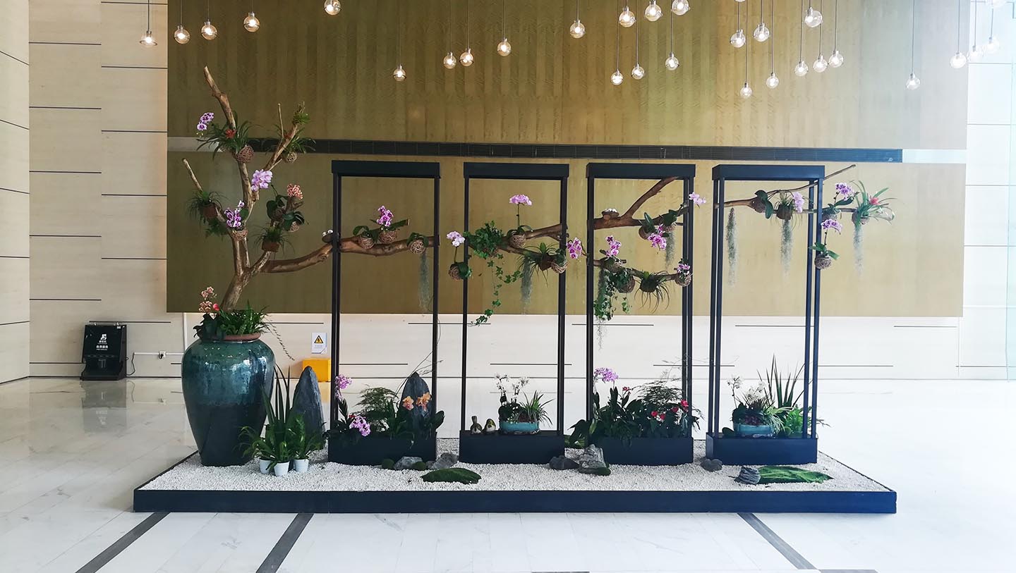 大堂造景-19-广州植物花卉租赁_室内绿植租摆_绿植组景_广州欣怡园艺